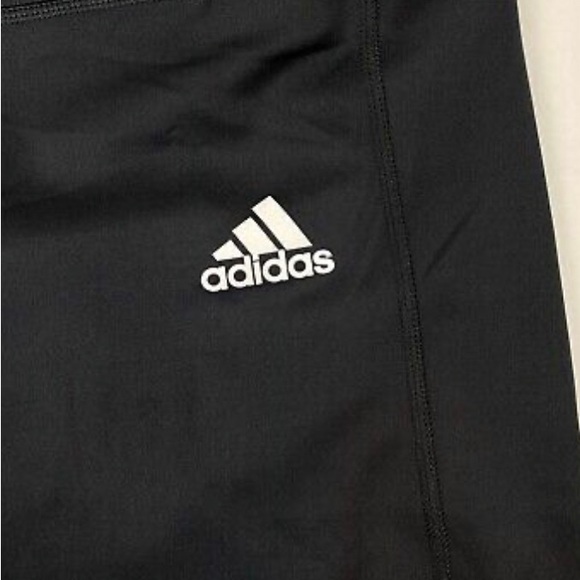 Adidas Aeroready 3 Stripe Dark Black Tights Women’s S - Picture 3 of 5